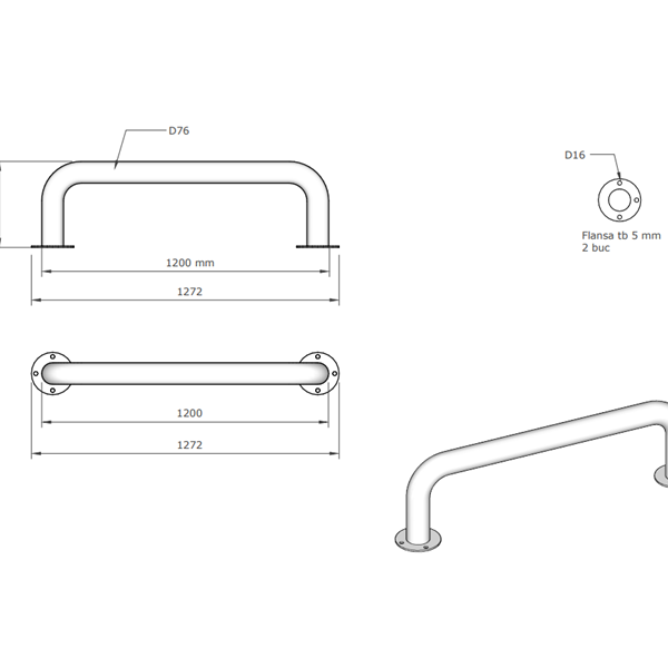 Protectie metalica pentru pereti PMP5