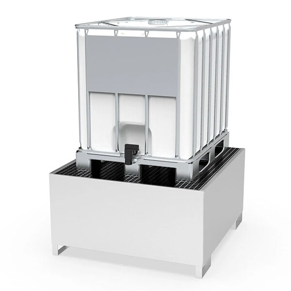 Cuva de retentie / vana de captare inox pentru 1 IBC 1000L