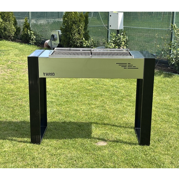 Gratar inox profesional cu doua grill-uri